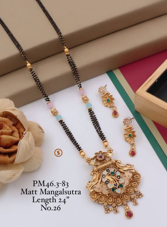 PM 47 Matte Designer  Mangalsutra Wholesale Shop In Surat
